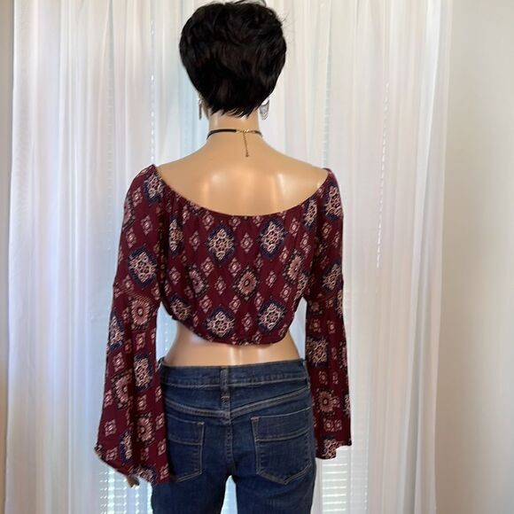 Forever 21 Boho Crop Top Medium - Picture 6 of 8